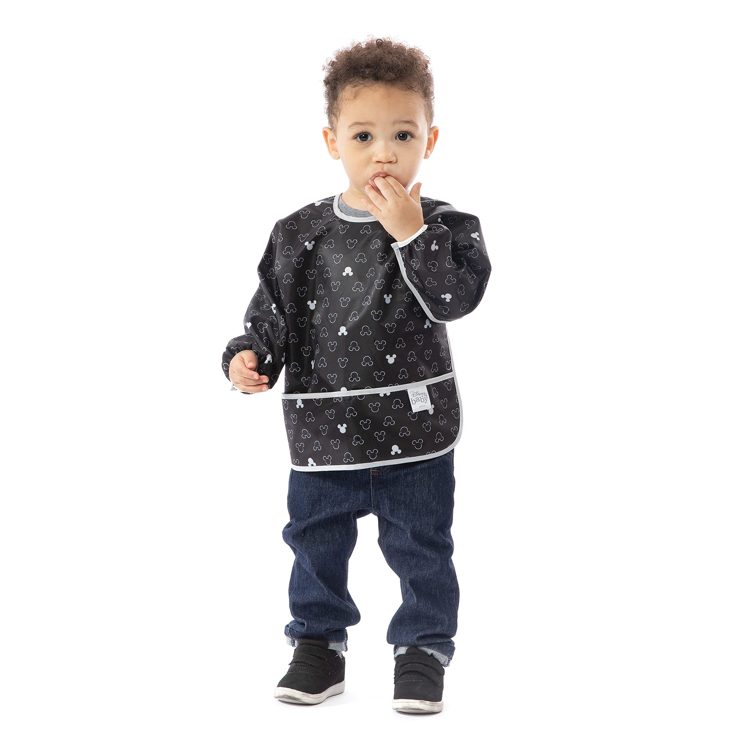 Foto 3 pulgar | Babero con Manga Mickey Mouse Impermeable para Bebe - Venta Internacional