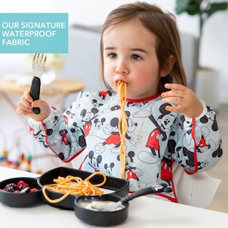 Foto 3 | Babero con Mangas Impermeable Mickey Mouse para Bebés - Venta Internacional