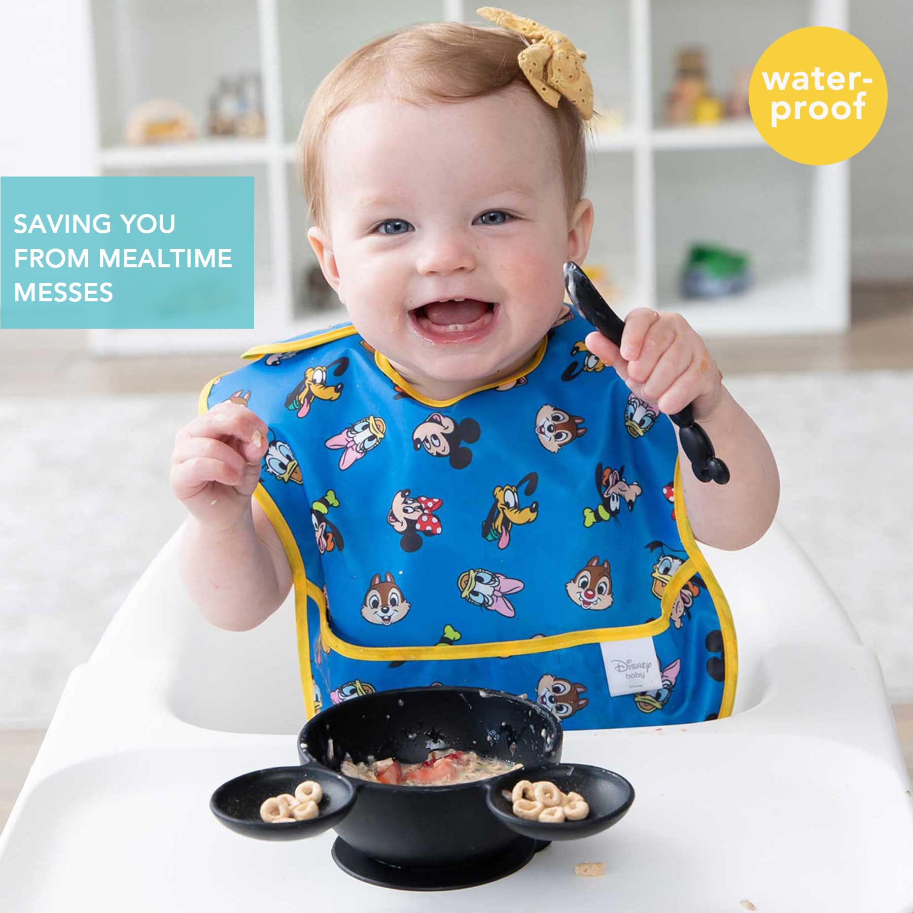 Foto 3 pulgar | Babero con Estampado para Bebés 3 Piezas - Venta Internacional