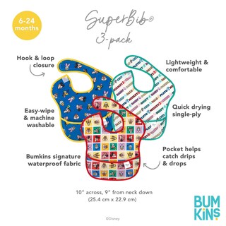 Foto 5 | Babero con Estampado para Bebés 3 Piezas - Venta Internacional