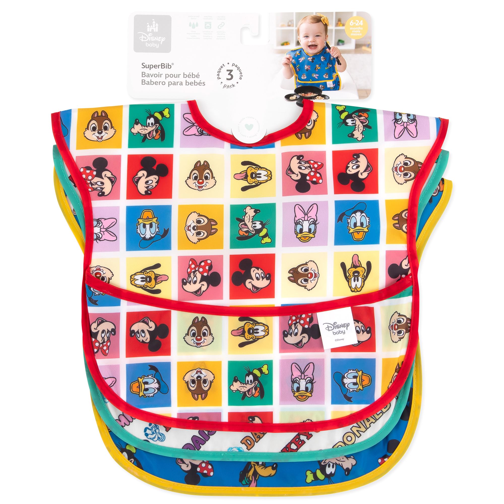 Foto 7 pulgar | Babero con Estampado para Bebés 3 Piezas - Venta Internacional