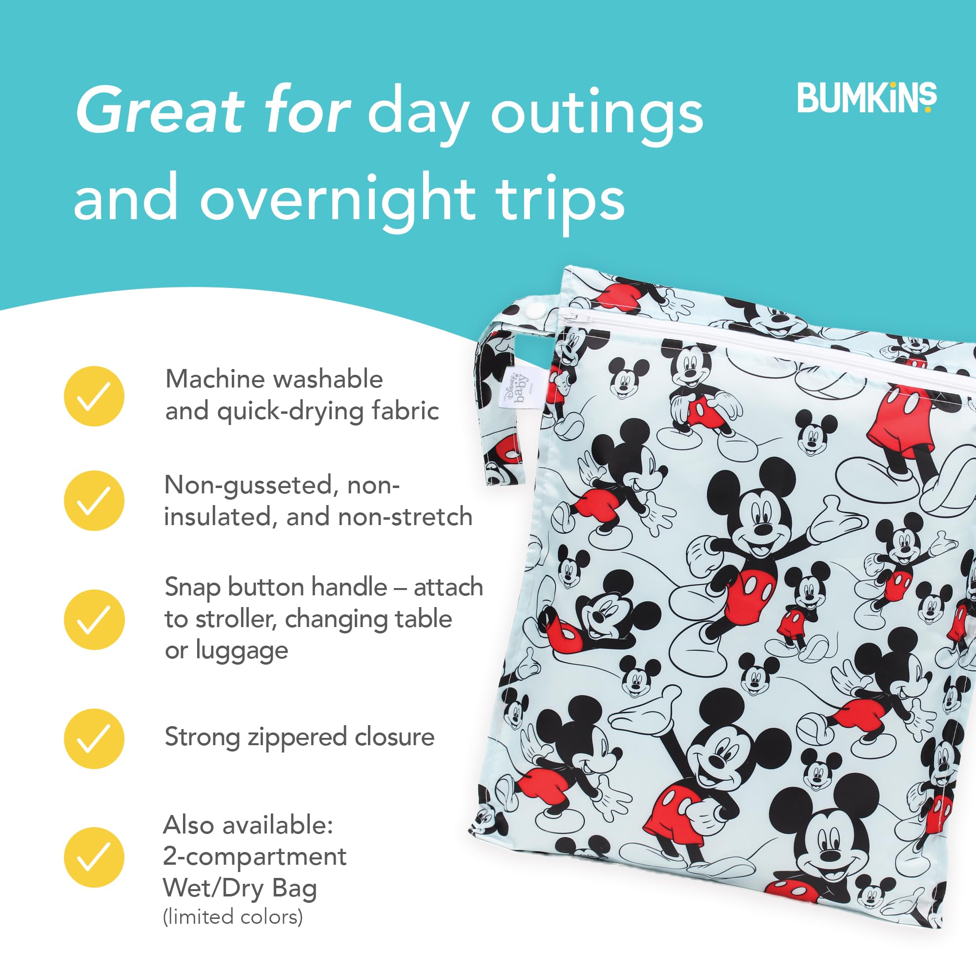 Foto 5 pulgar | Bolsa Impermeable Mickey Mouse 12x14 " - Venta Internacional