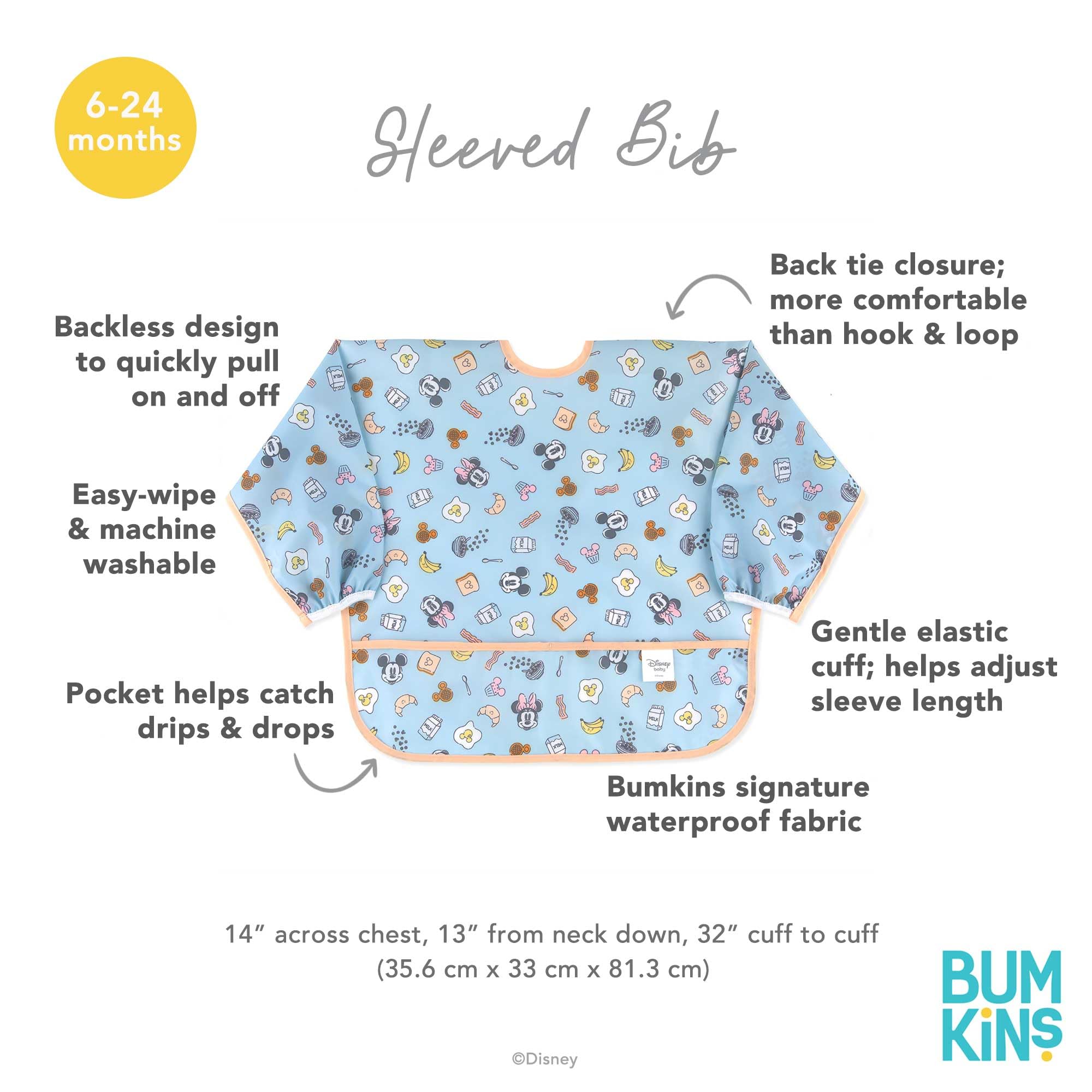 Foto 6 pulgar | Babero con Mangas de Mickey y Minnie para Bebés - Venta Internacional