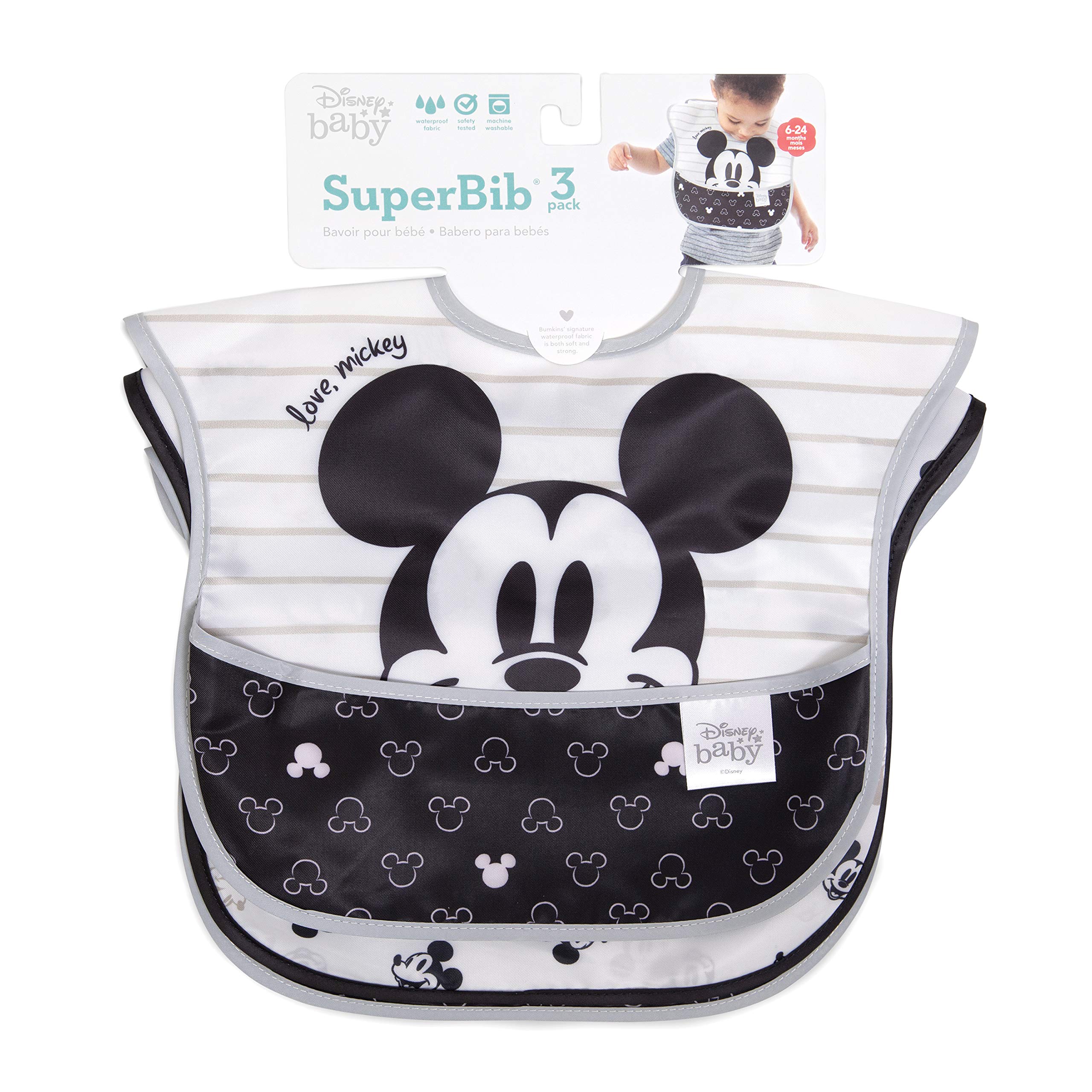 Foto 8 pulgar | Baberos Bumkins Disney Superbib 3 Piezas - Venta Internacional