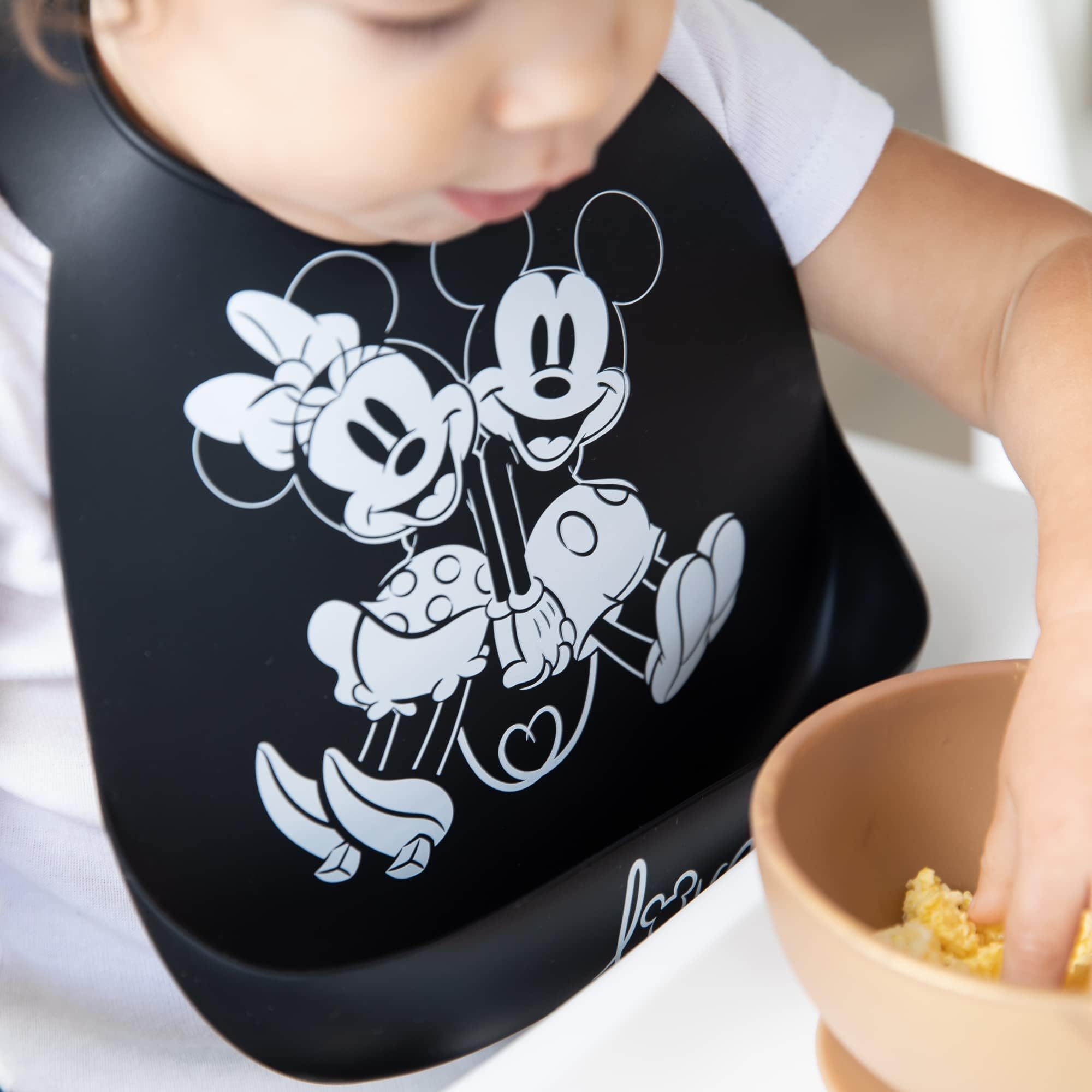 Foto 3 | Babero Bumkins con Bolsillo de Silicona Mickey Minnie - Venta Internacional