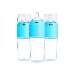 Foto 1 | Biberón Anticólico Lab.g Para Mezclar Fórmula 9oz/260ml 3pz Azul