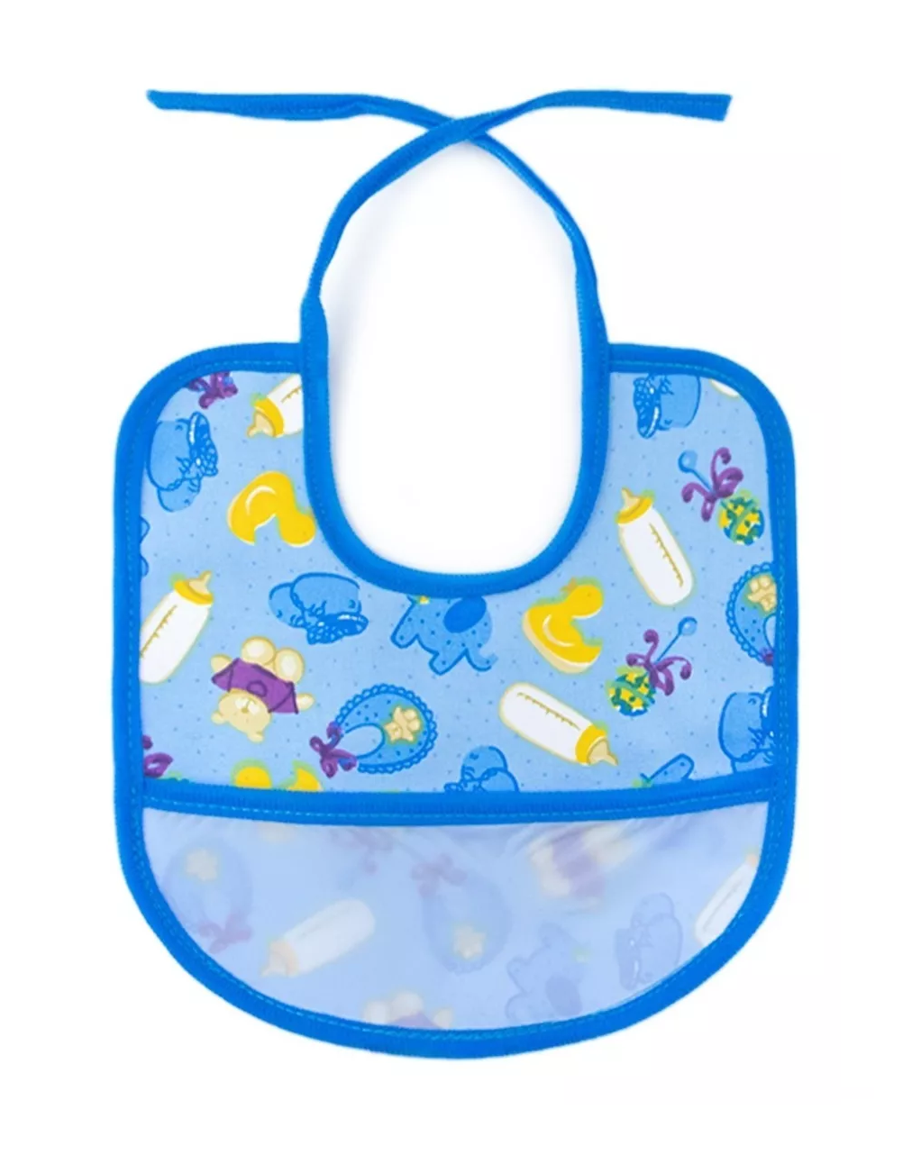 Foto 4 pulgar | Baberos De Bebe Tela Frente Y Plastificado Atrás 12 Piezas Colores Surtidos