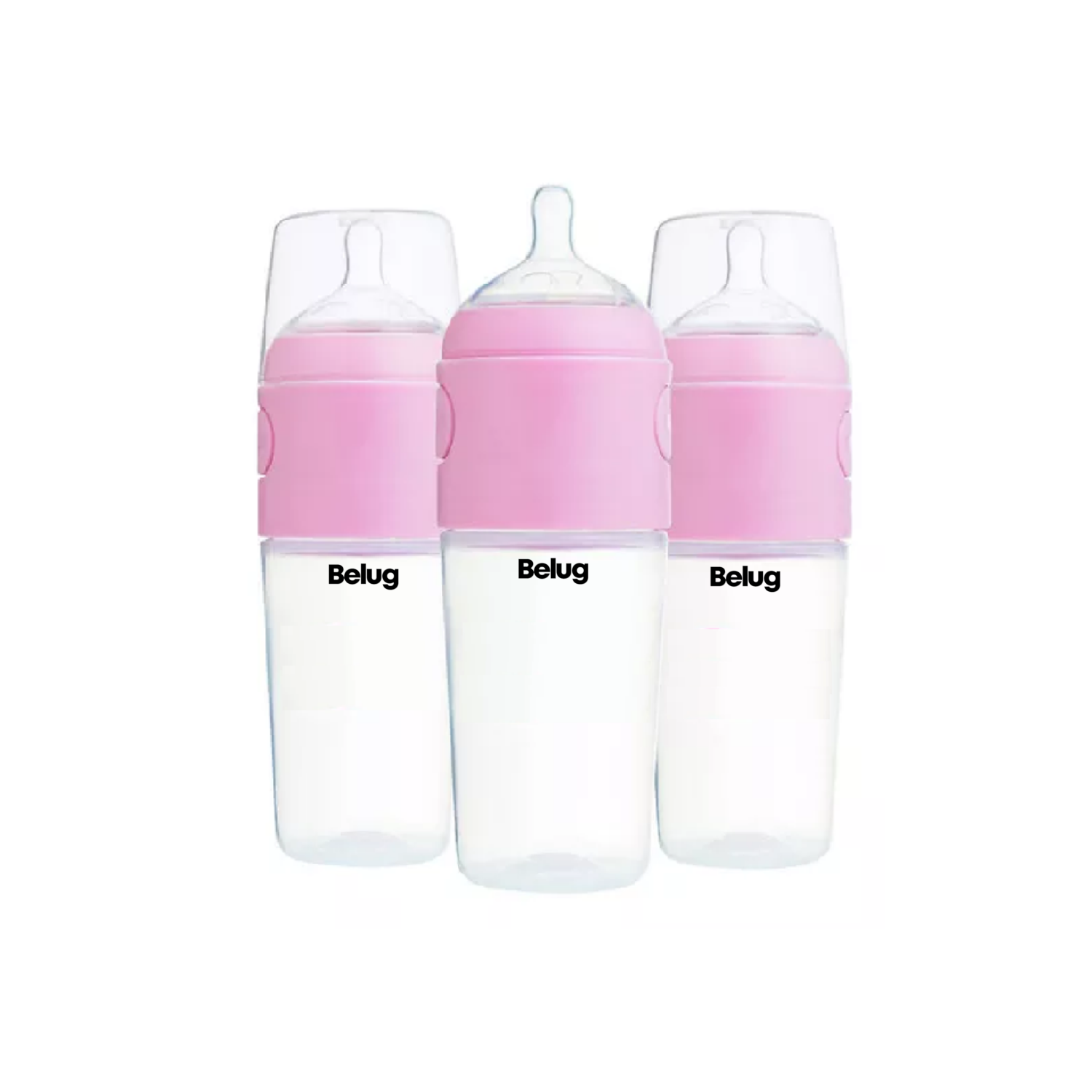Biberón Anticólico Para Mezclar Fórmula 9oz/260ml 3pz Belug, Rosa