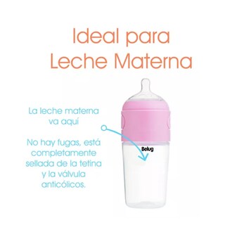 Foto 3 | Biberón Anticólico Para Mezclar Fórmula 9oz/260ml 3pz Belug, Rosa
