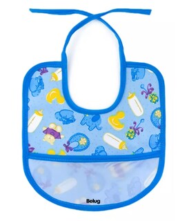Foto 3 | Baberos De Bebe Belug Tela Frente Y Plastificado Atrás 12 Piezas Colores Surtidos