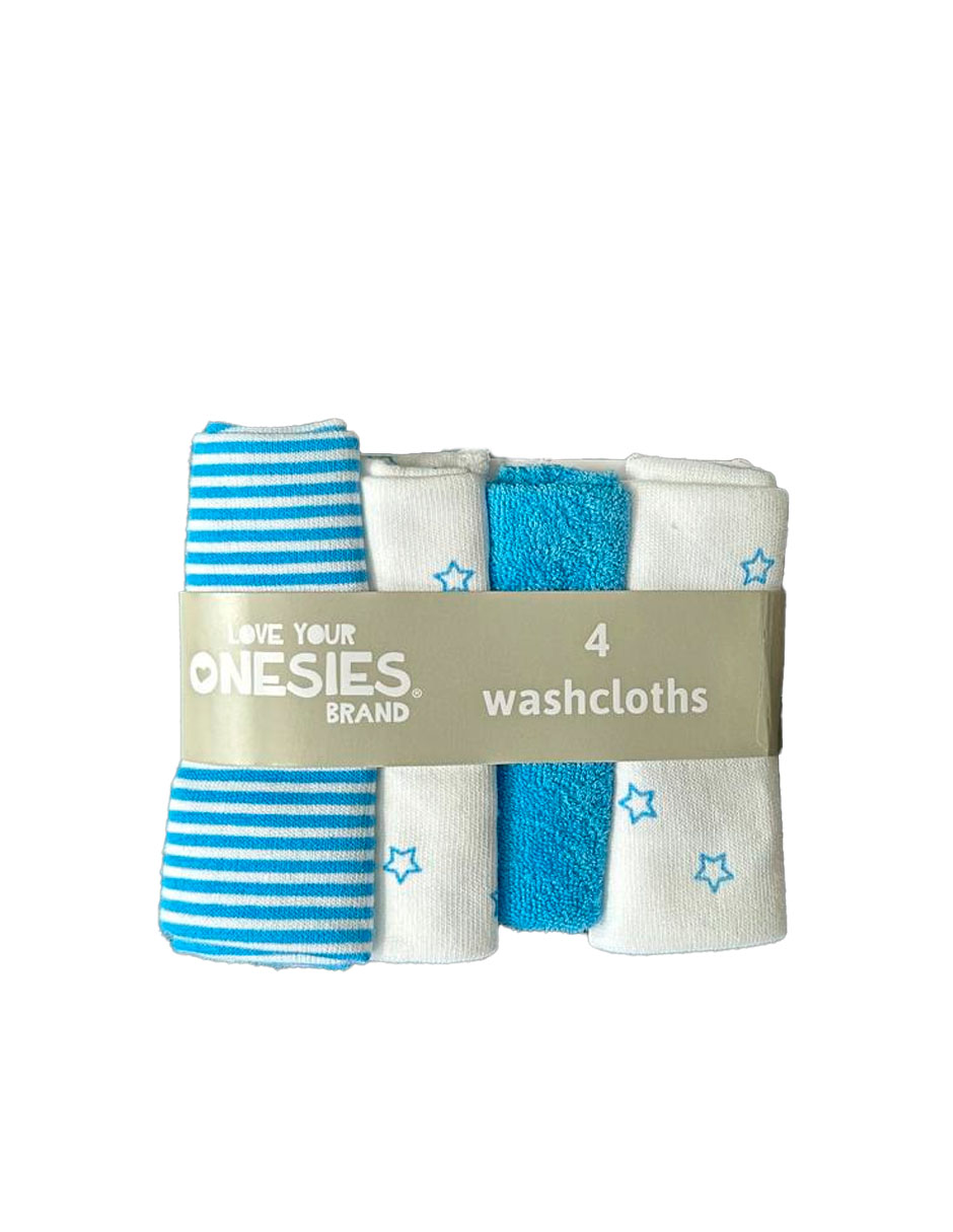 Foto 5 pulgar | Kit 4 Piezas Bebé Niño Onesies Accesorios Azul Op2191hk