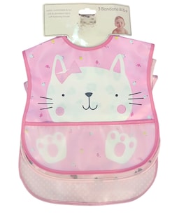Foto 2 | Set de 3 Baberos Baby Room de Plástico Suave y Flexible con Bolsa Atrapa Moronas Diferentes Diseños y Colores