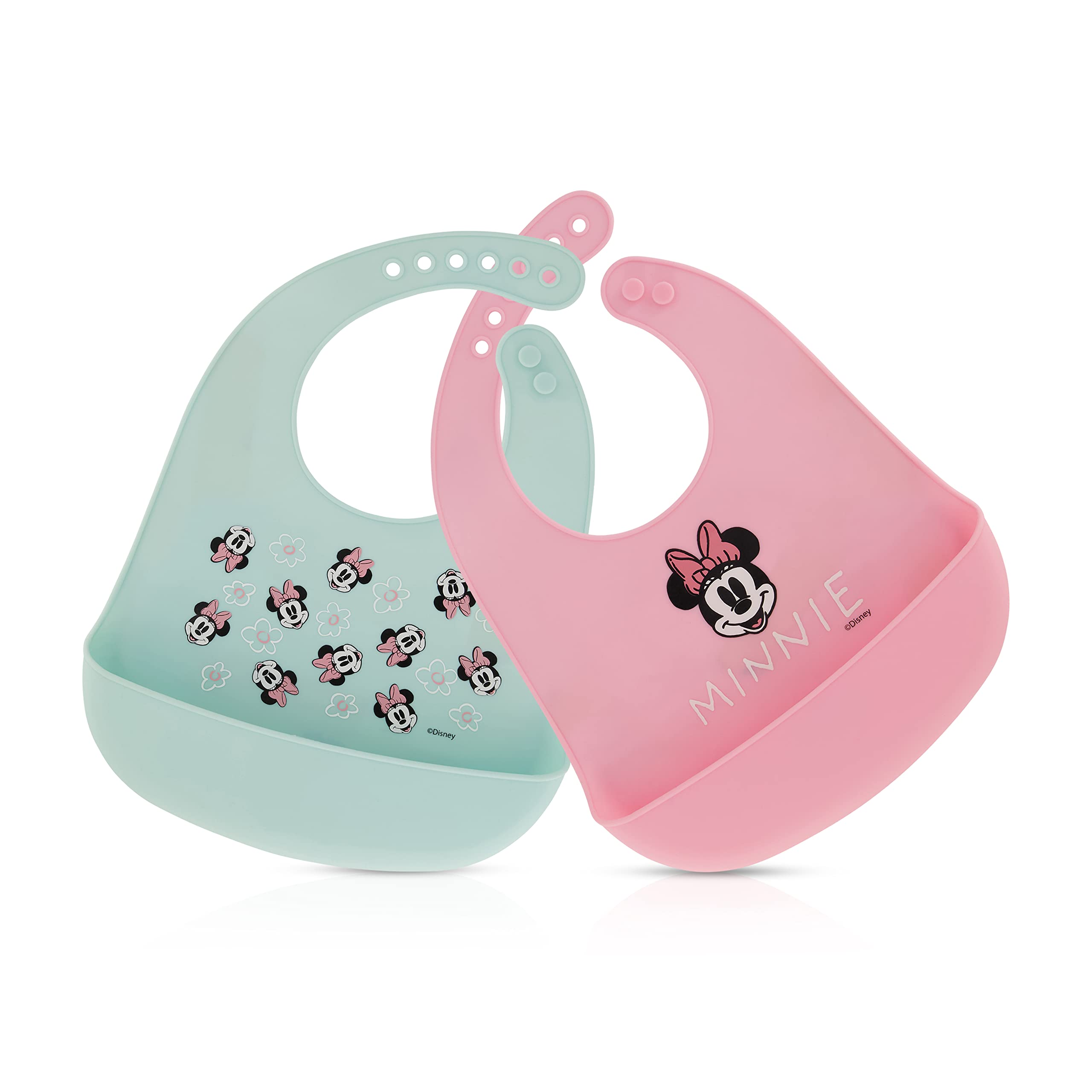 Foto 2 pulgar | Babero de Silicona para Bebé Disney 2 Piezas - Venta Internacional