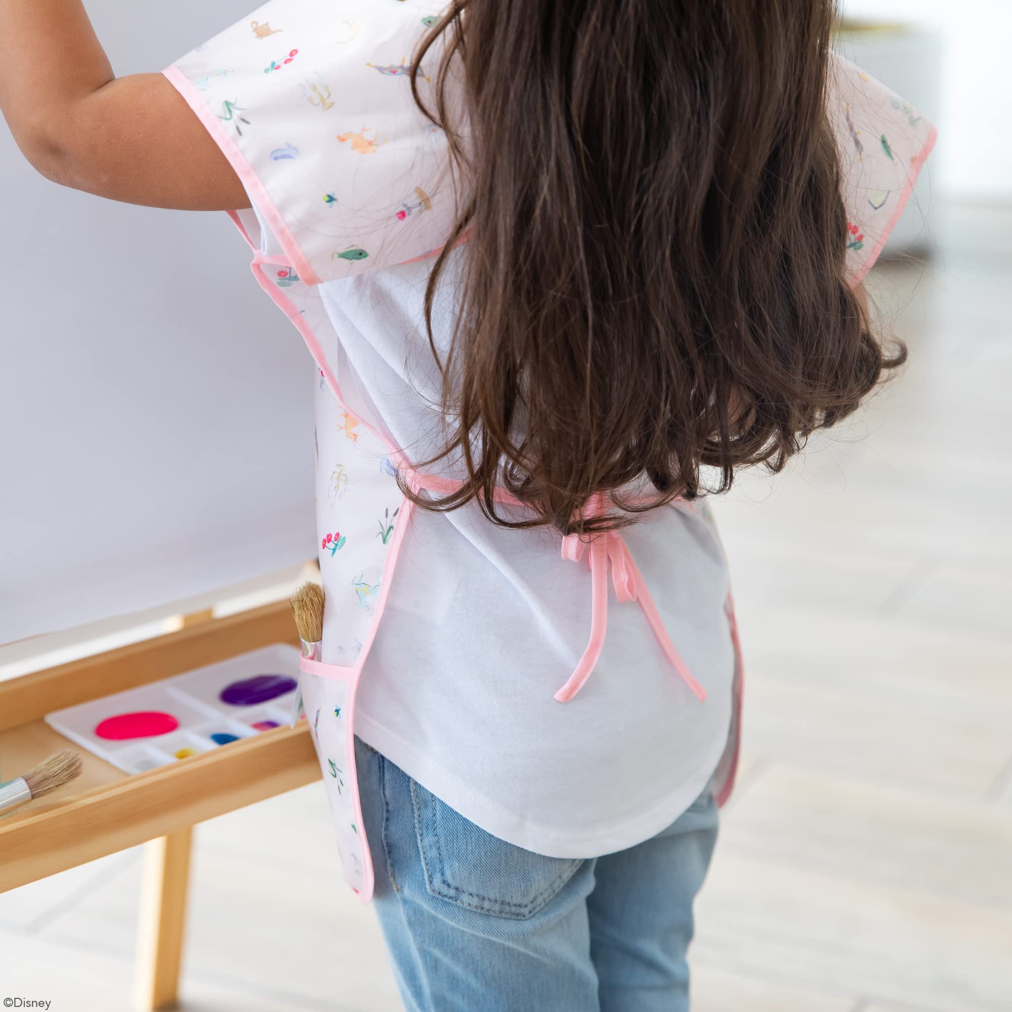 Foto 4 | Babero Impermeable De Manga Corta Smock Bumkins Disney De 3 A 7 Años - Venta Internacional.