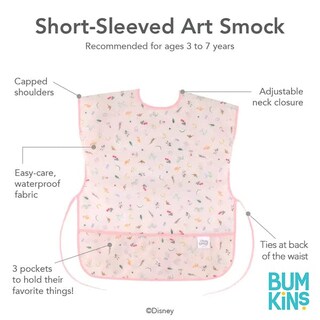 Foto 5 | Babero Impermeable De Manga Corta Smock Bumkins Disney De 3 A 7 Años - Venta Internacional.