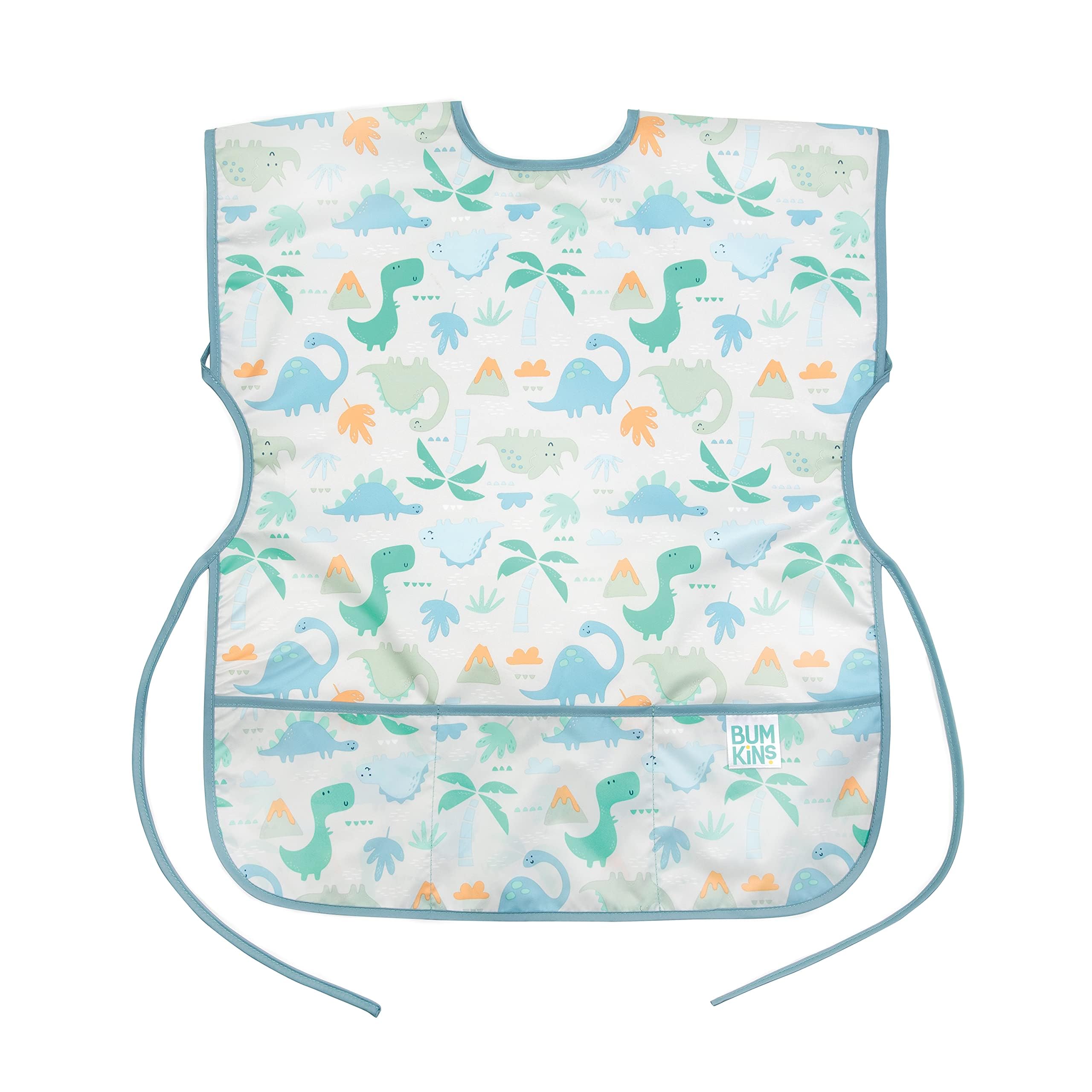 Foto 1 | Babero Impermeable De Manga Corta Smock Bumkins Con Diseño De Dinosaurio De 3 A 7 Años - Venta Internacional.