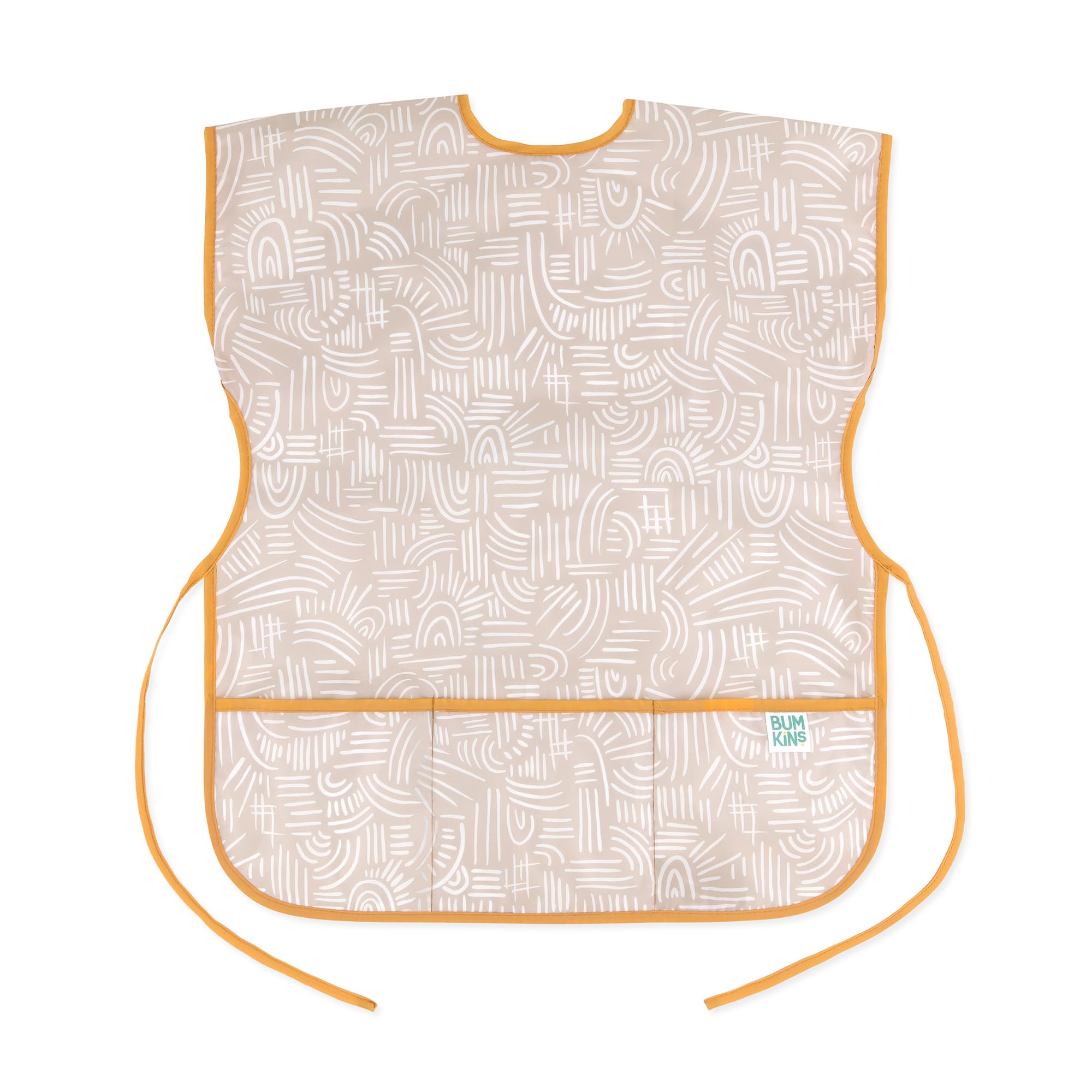 Foto 2 pulgar | Babero Impermeable De Manga Corta Smock Bumkins De 3 A 7 Años, Color Beige Bohemio - Venta Internacional.