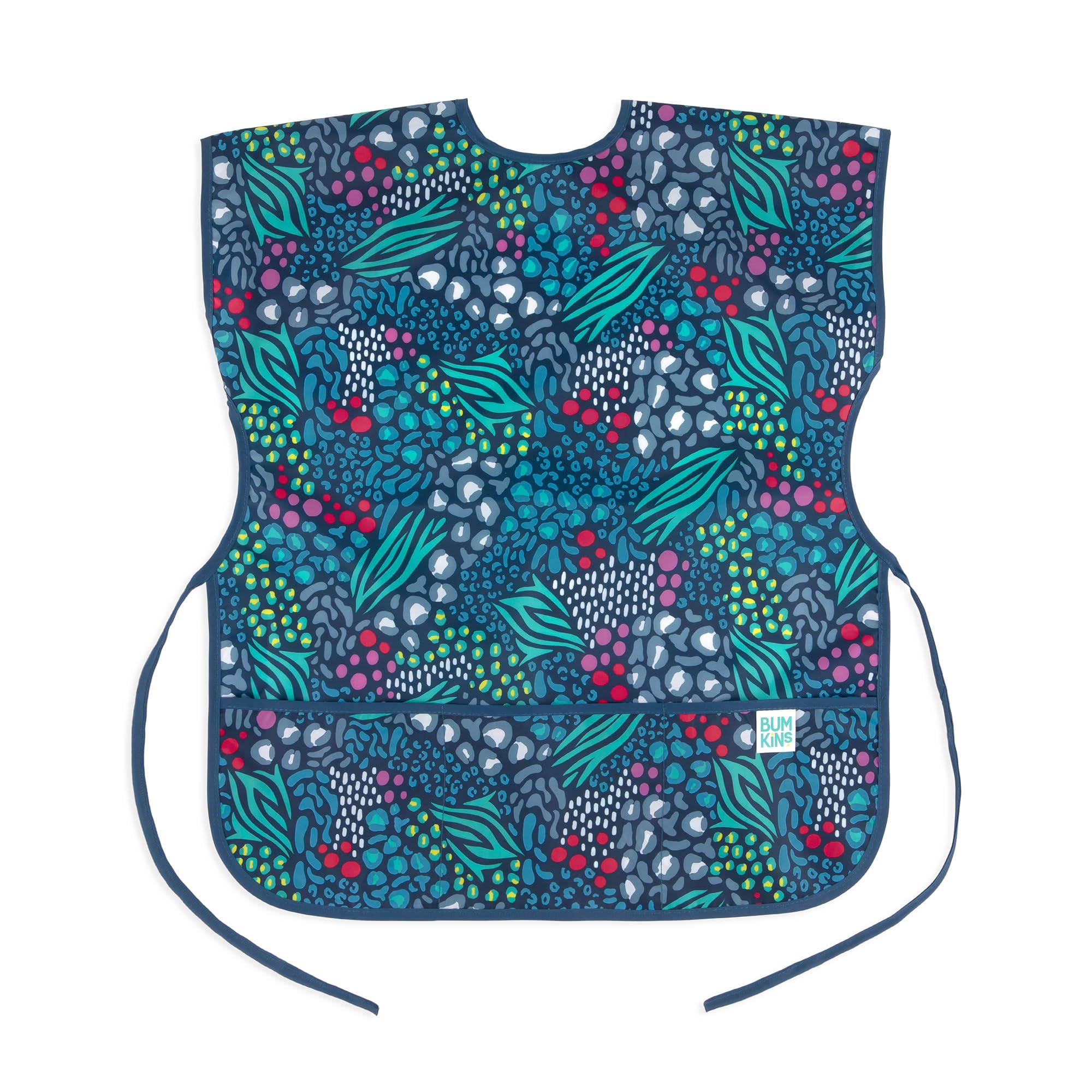 Foto 2 pulgar | Babero Impermeable De Manga Corta Smock Bumkins De 3 A 7 Años, Color Azul Selvático - Venta Internacional.