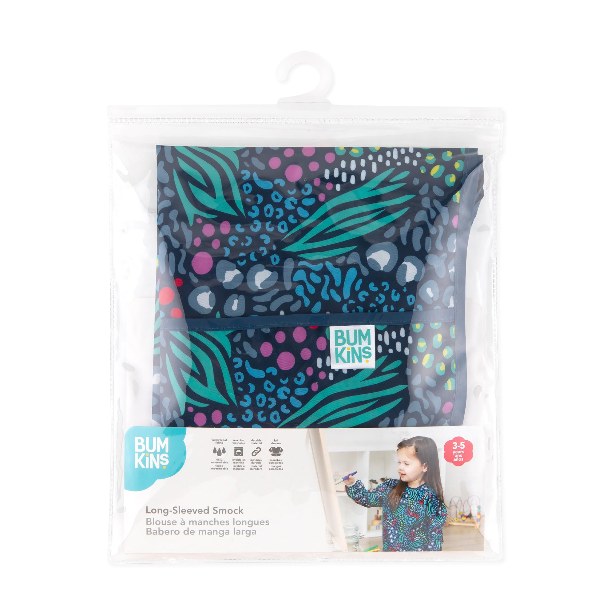 Foto 7 pulgar | Babero Impermeable Con Mangas Smock Bumkins Para Niños Pequeños De 3 A 5 Años En La Jungla - Venta Internacional.