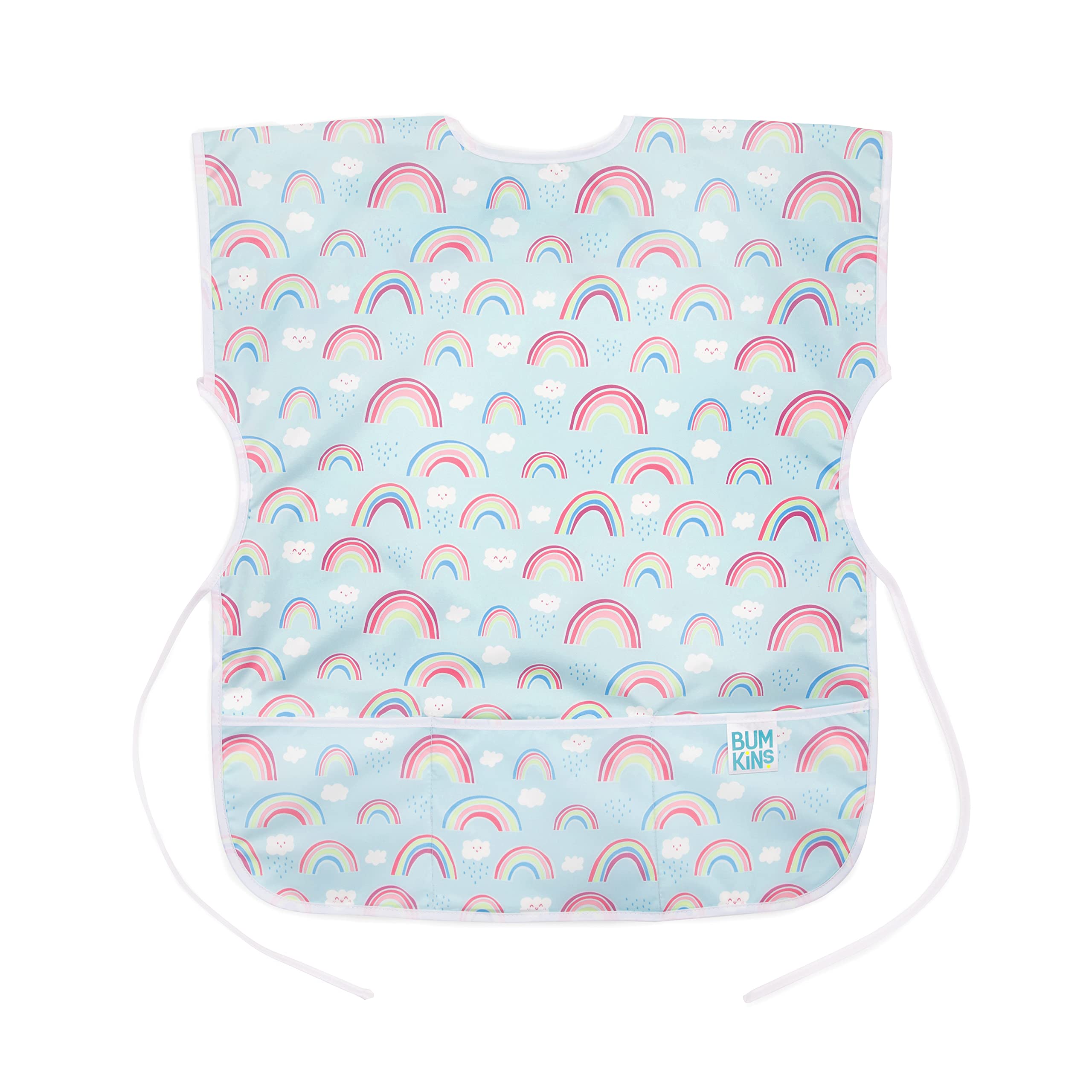 Foto 2 pulgar | Babero Smock Bumkins De Manga Corta Impermeable Para Niños De 3 A 7 Años - Venta Internacional.