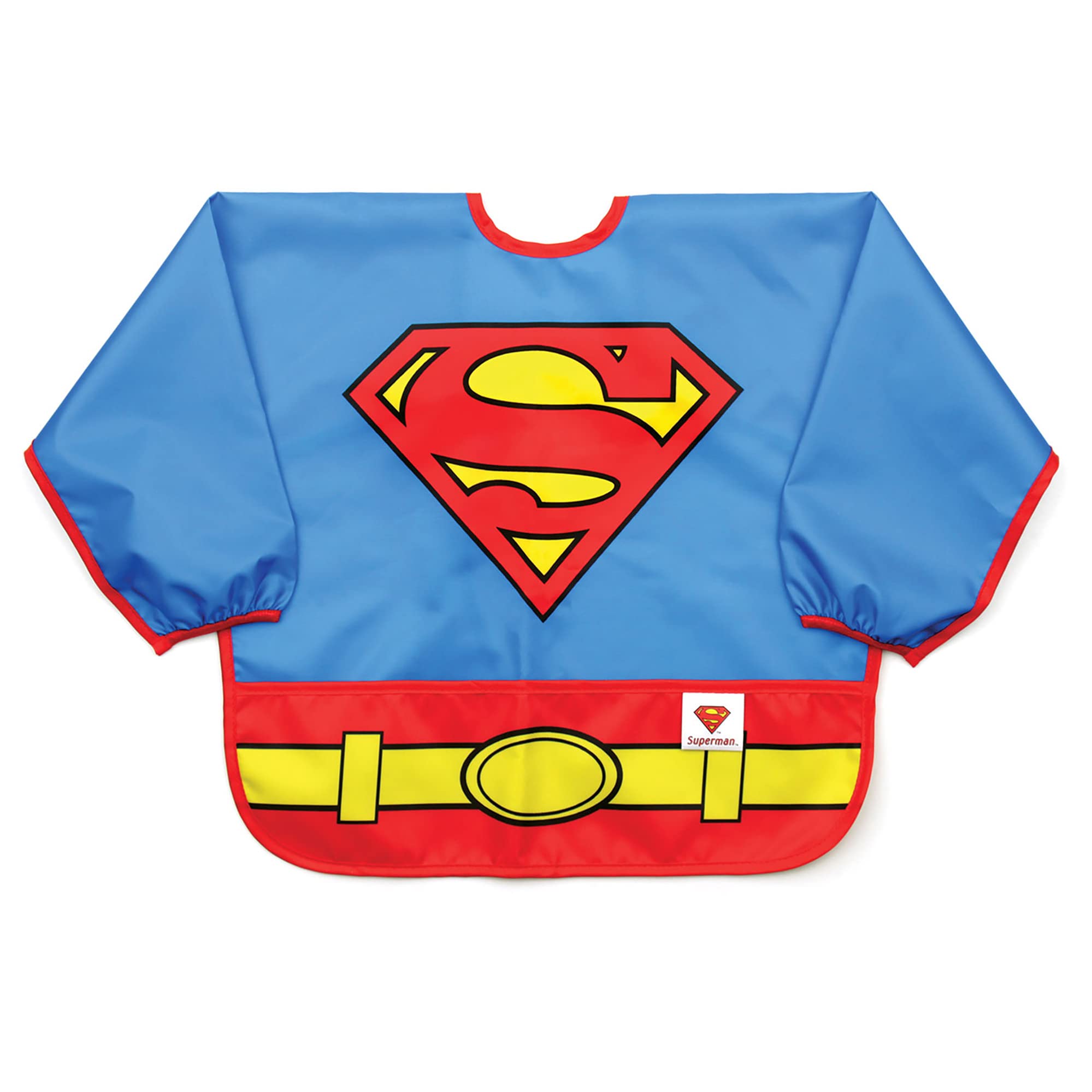 Foto 2 pulgar | Babero Con Mangas Superman Para Bebés Y Niños Pequeños De 6 A 24 Meses - Venta Internacional.