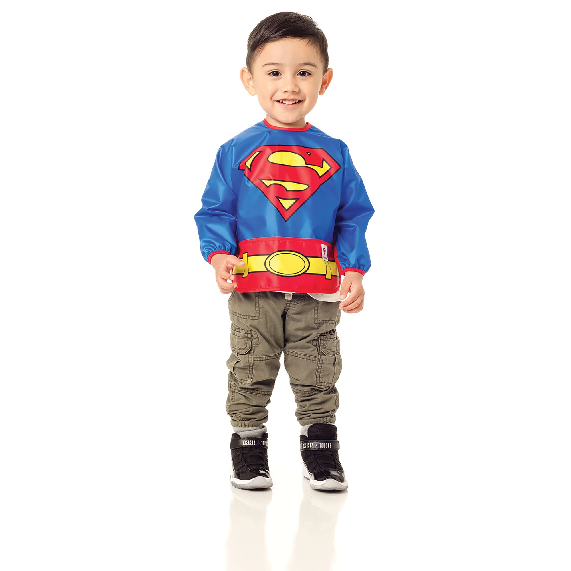 Foto 4 pulgar | Babero Con Mangas Superman Para Bebés Y Niños Pequeños De 6 A 24 Meses - Venta Internacional.
