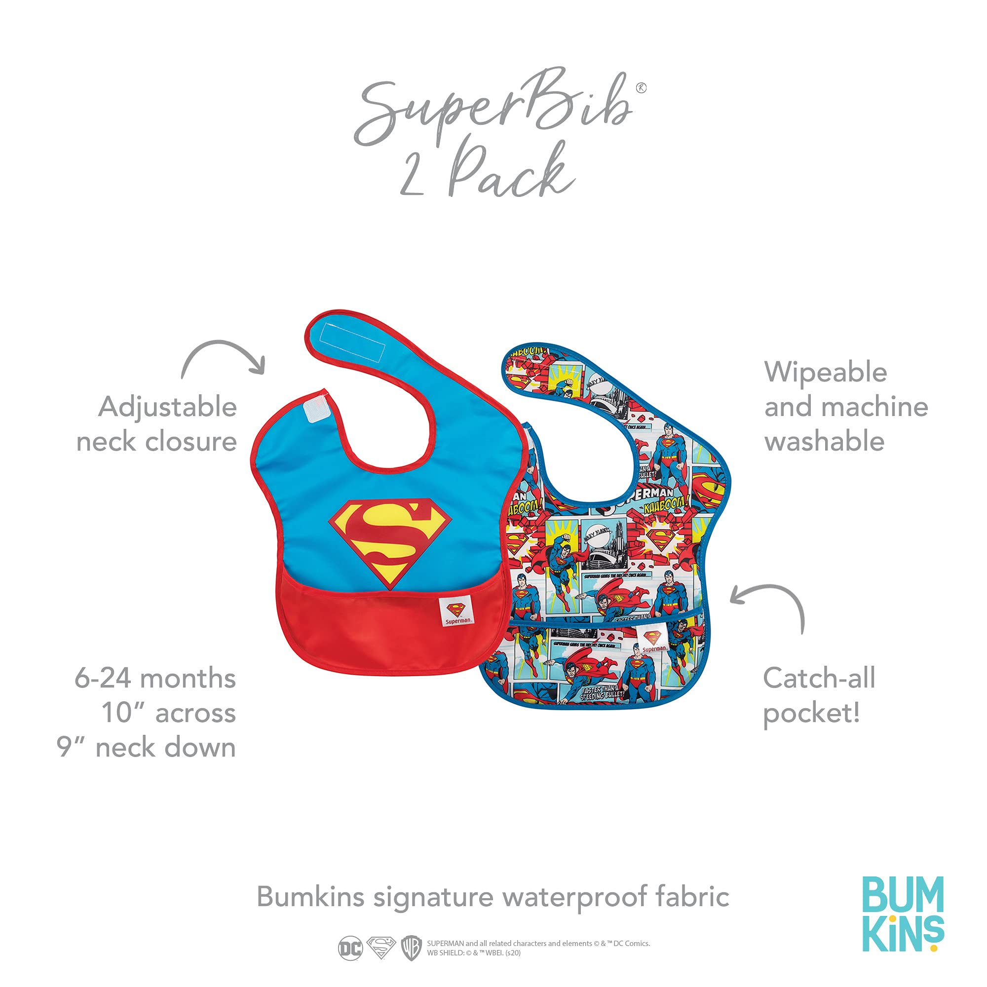 Foto 4 | Bib Bumkins Superbib A Prueba De Agua Para Bebés Y Niños Pequeños De 6 A 24 Meses - Venta Internacional.