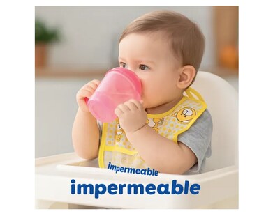 Foto 4 | 12 Xtellar Piezas Baberos Para Bebe Tela Frente Impermeables Atras