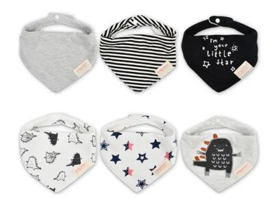 Foto 1 | Babero Xtellar Para Bebé Recién Nacido Bandana Unisex, 6pcs