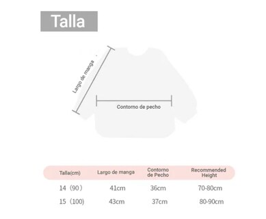 Foto 2 | Baberos Xtellar De Bebé De Manga Larga Algodón Impermeable 2 Piezas
