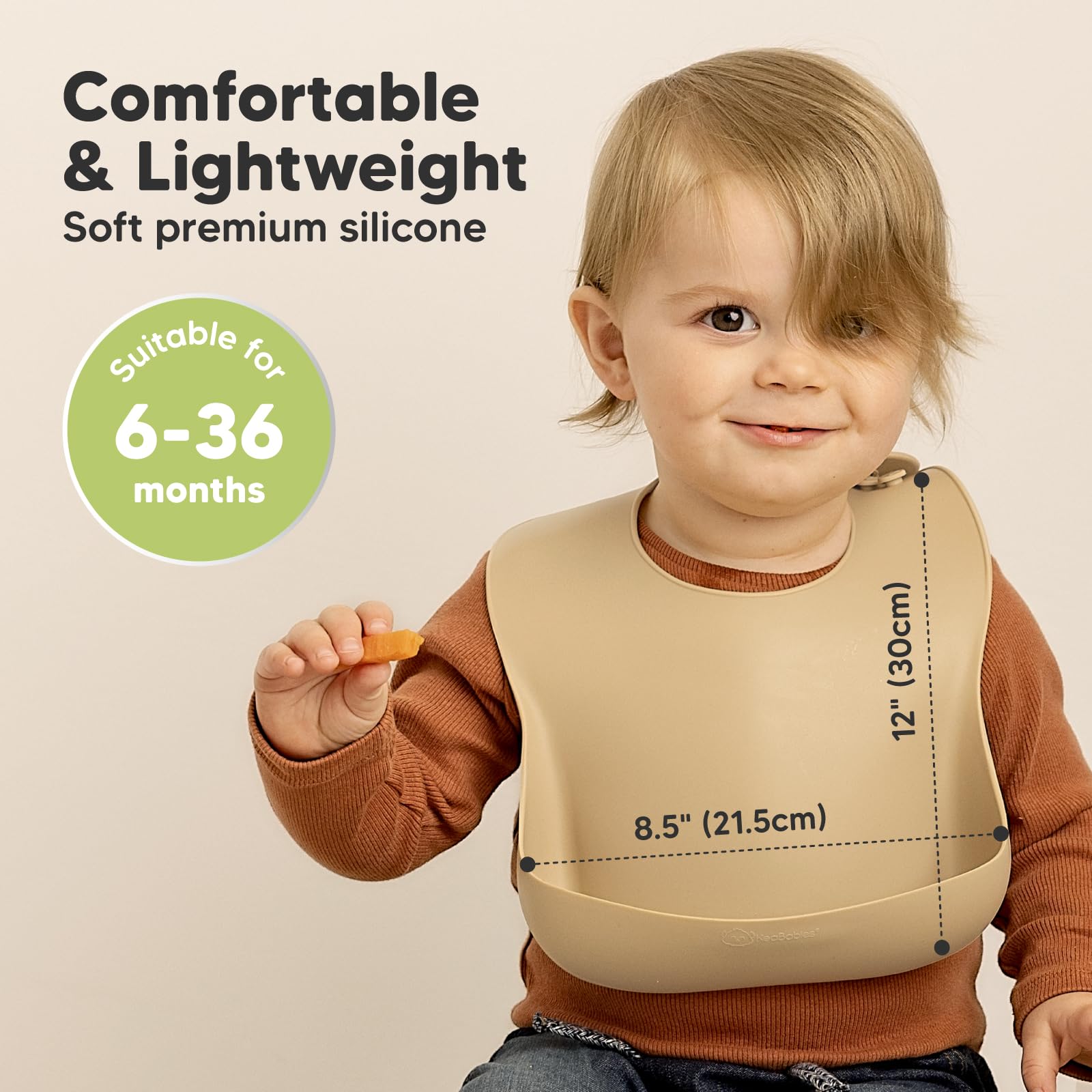 Foto 4 pulgar | Baberos de Silicona Keababies Resistentes 2 Pack  - Venta Internacional