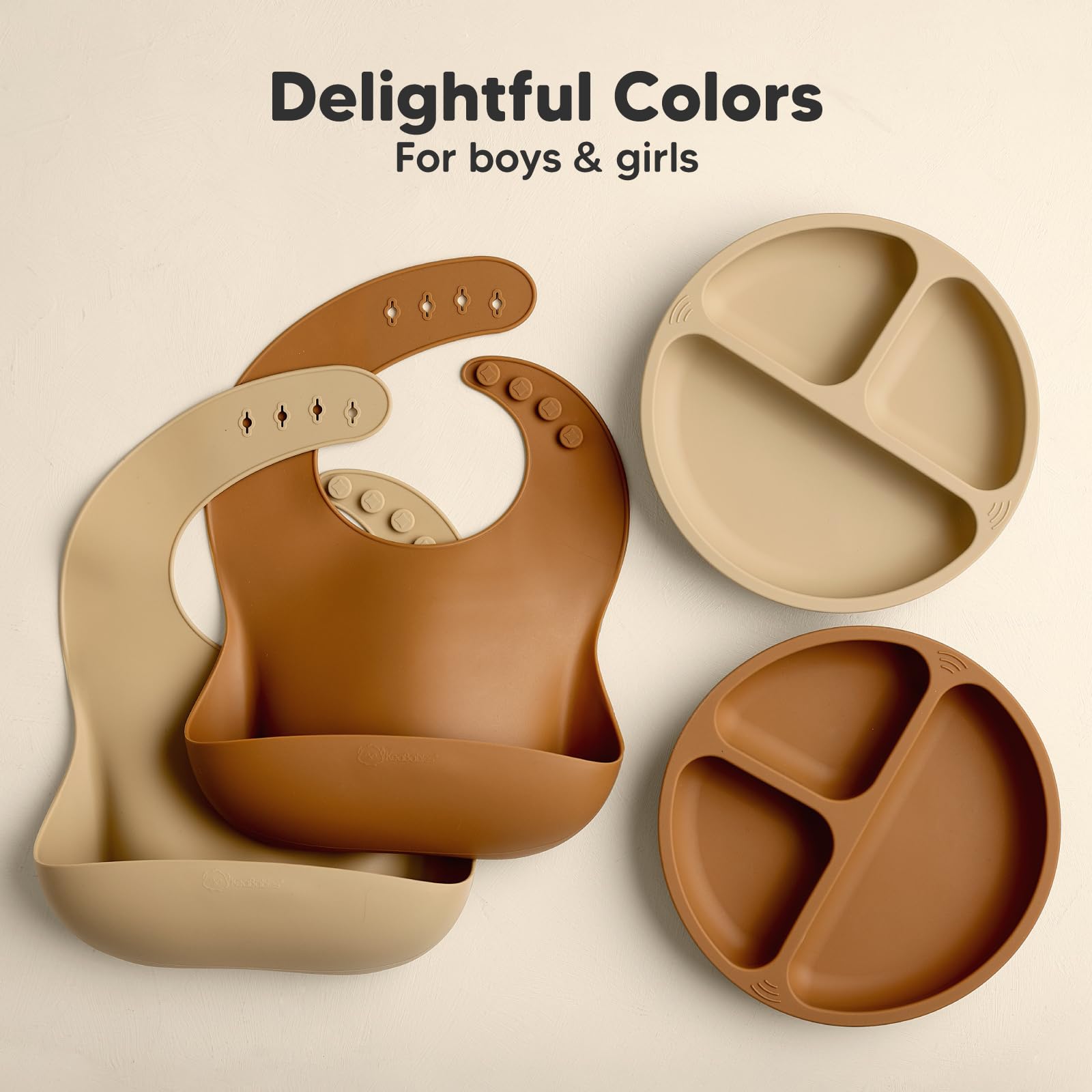 Foto 7 | Baberos de Silicona Keababies Resistentes 2 Pack  - Venta Internacional