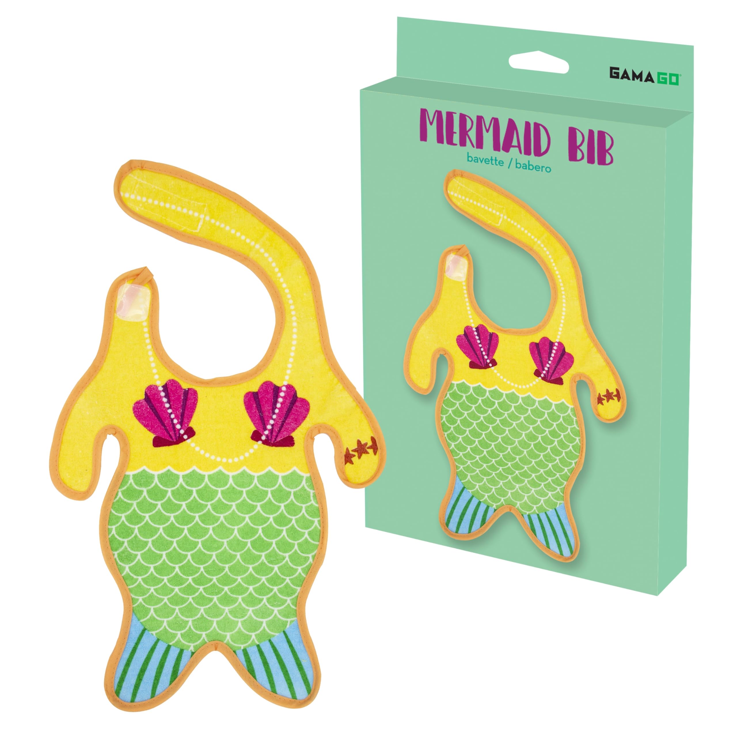 Foto 2 pulgar | Babero Gamago De Felpa Con Forma De Sirena Para Bebés De 6 Meses O Más  Unisex - Venta Internacional.