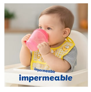 Foto 3 | 12 Piezas Baberos Para Bebe Tela Frente Impermeables Atras