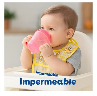 Foto 3 | 12 Piezas Baberos Para Bebe Tela Frente Impermeables Atras