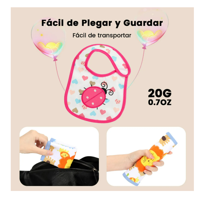 Foto 4 pulgar | Juego de Baberos Impermeables para Bebé 8 Piezas