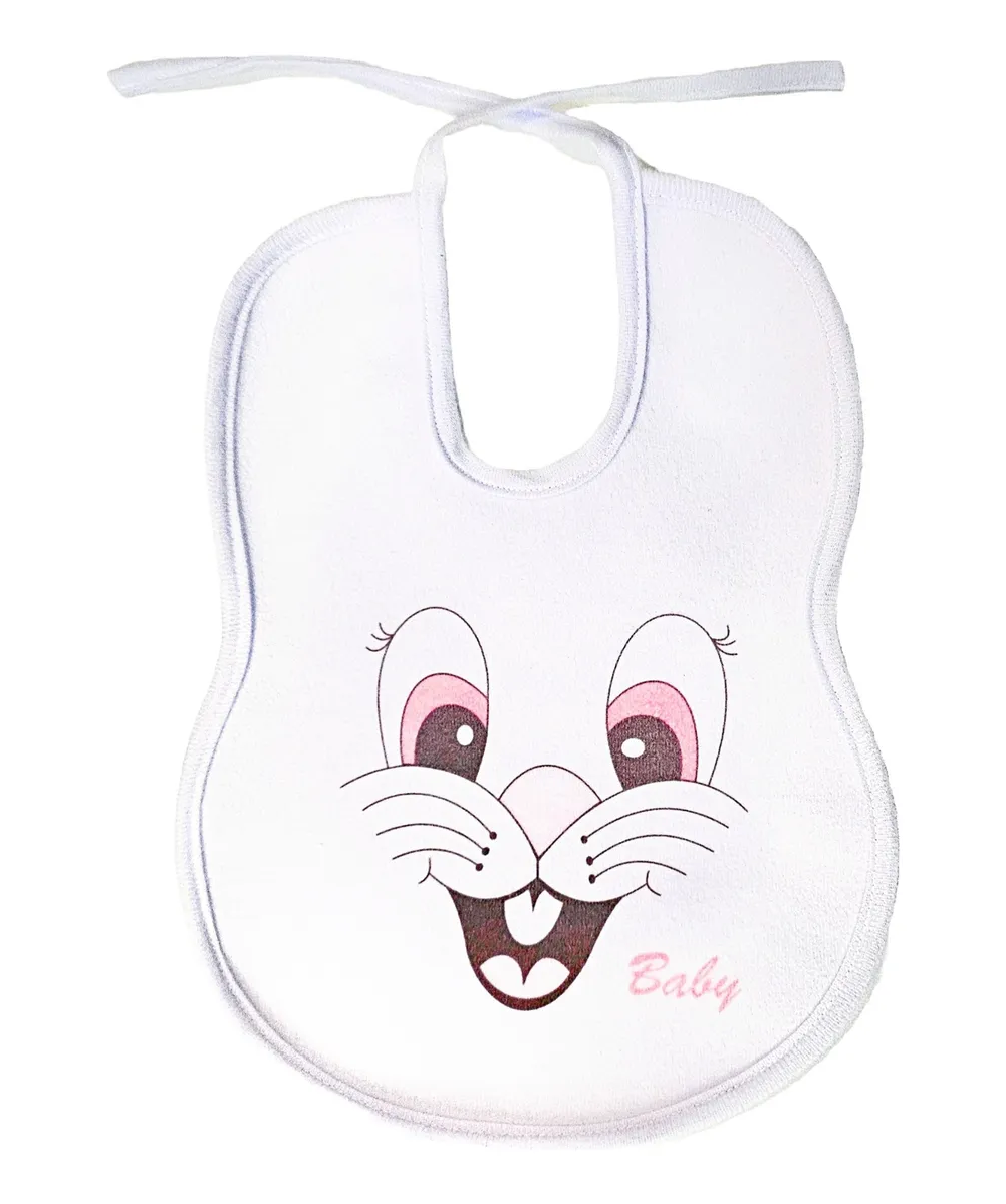 Foto 5 pulgar | ''babero Bebe De Tela Y Plastificado Atrás Impermeable 12pza De Conejos ''