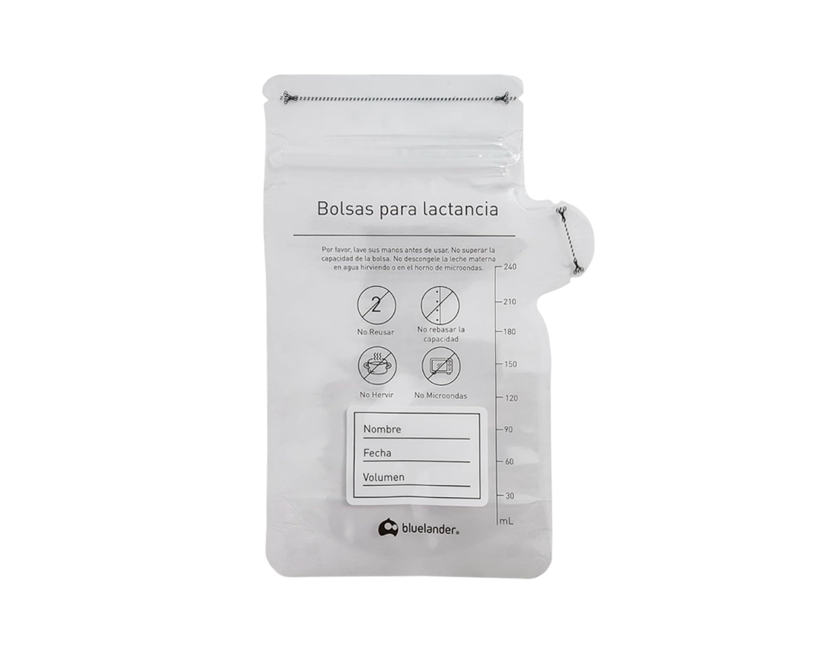 Foto 3 pulgar | Bolsas para Almacenar Leche Materna Bluelander 50 Piezas de 240 ml