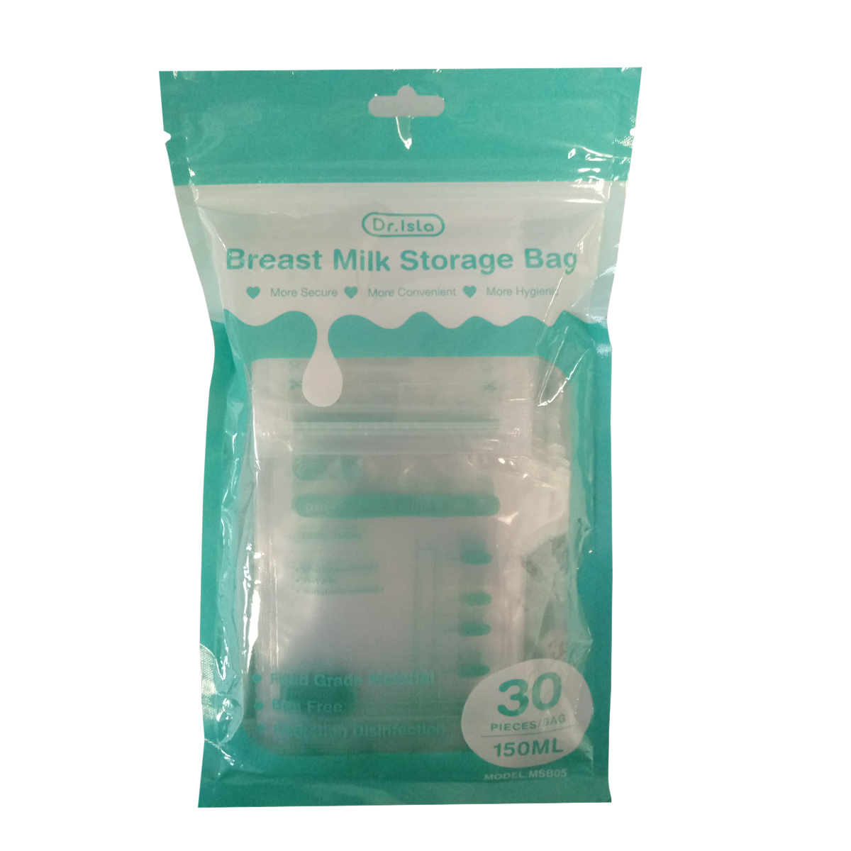 Foto 1 | Bolsas Para Almacenar Leche Materna Dr Isla 150ml 30pz