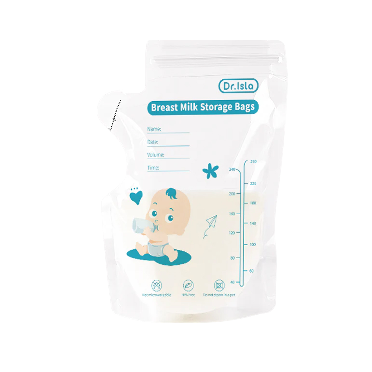 Foto 3 pulgar | Bolsas Para Almacenar Leche Materna Dr Isla 250ml 30pz