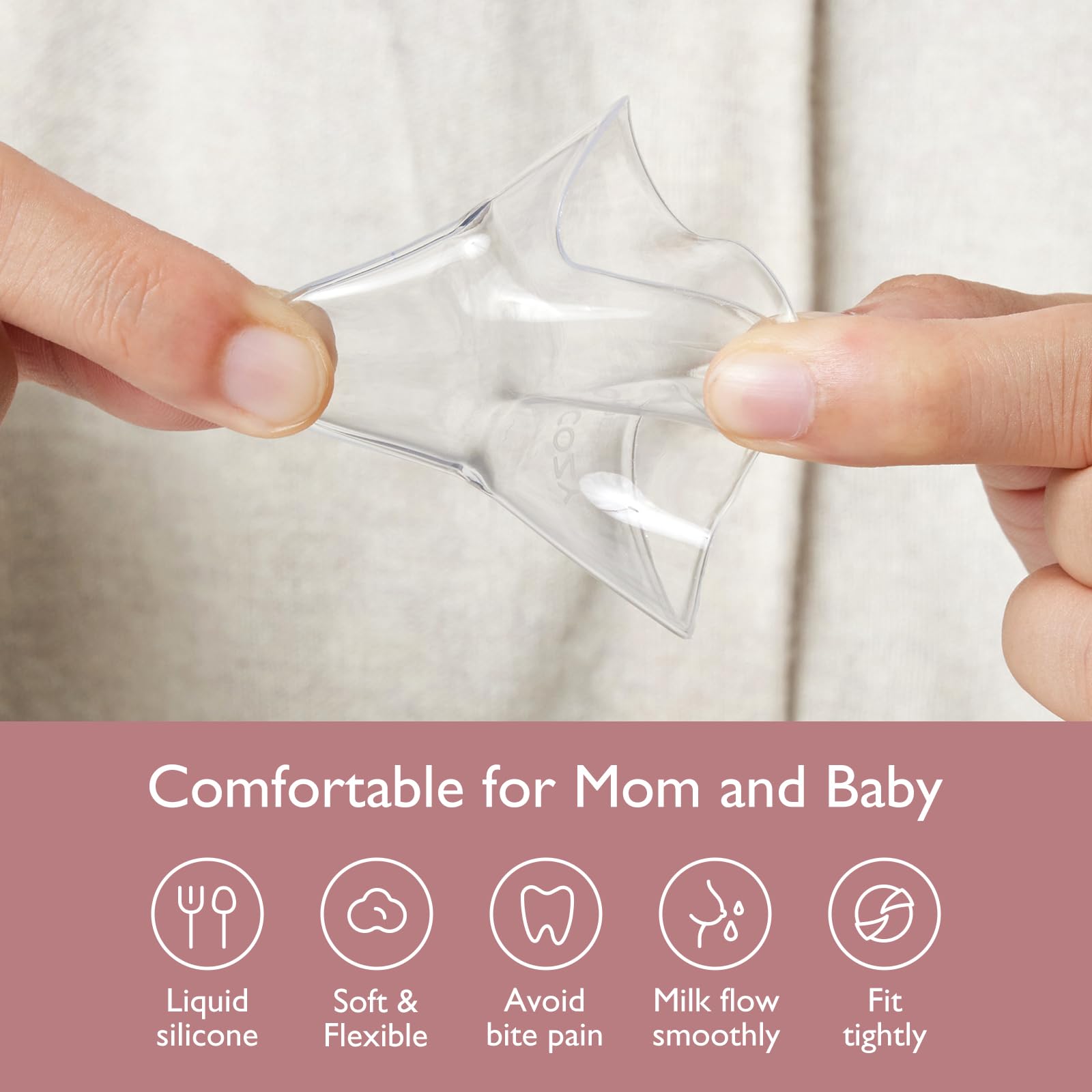 Foto 6 pulgar | Contact Nipple Shields Momcozy, 100% Silicona Apta Para Uso Alimentario - Venta Internacional.