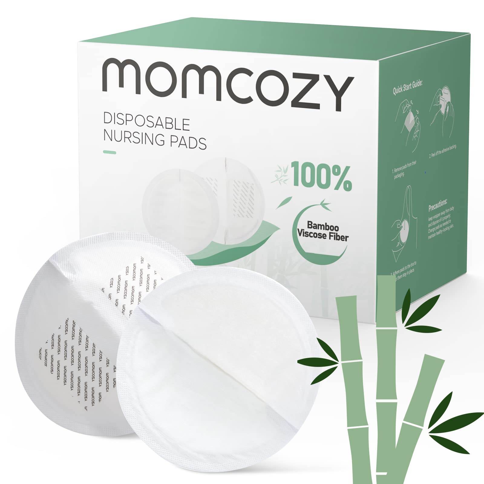 Foto 1 | Almohadillas De Lactancia Desechables Momcozy De Fibra De Bambú, 80 Unidades - Venta Internacional.