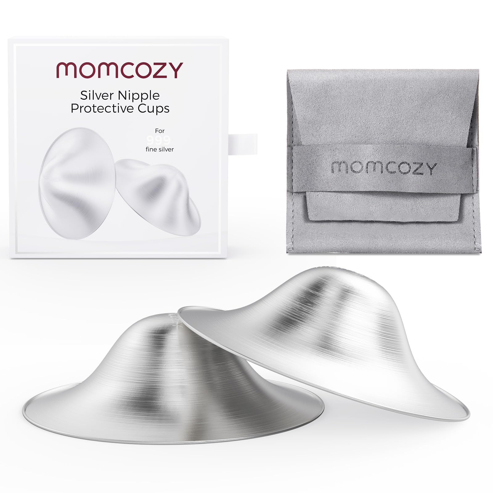 Copas De Lactancia Plateadas Momcozy 999 Silver Pniple Shield Xxl - Venta Internacional.