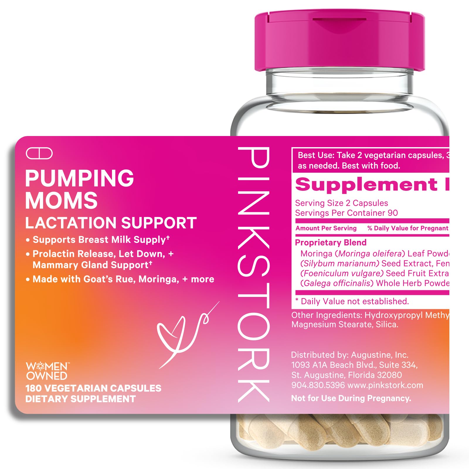 Foto 2 pulgar | Suplemento De Lactancia Pink Stork Pumping Moms 180 Cápsulas - Venta Internacional.