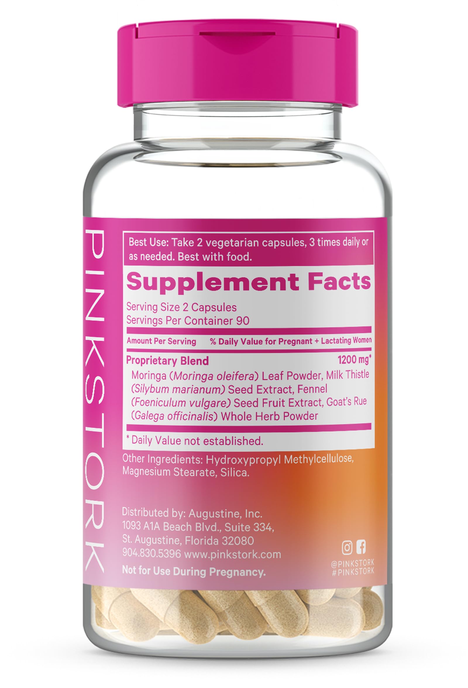 Foto 7 | Suplemento De Lactancia Pink Stork Pumping Moms 180 Cápsulas - Venta Internacional.