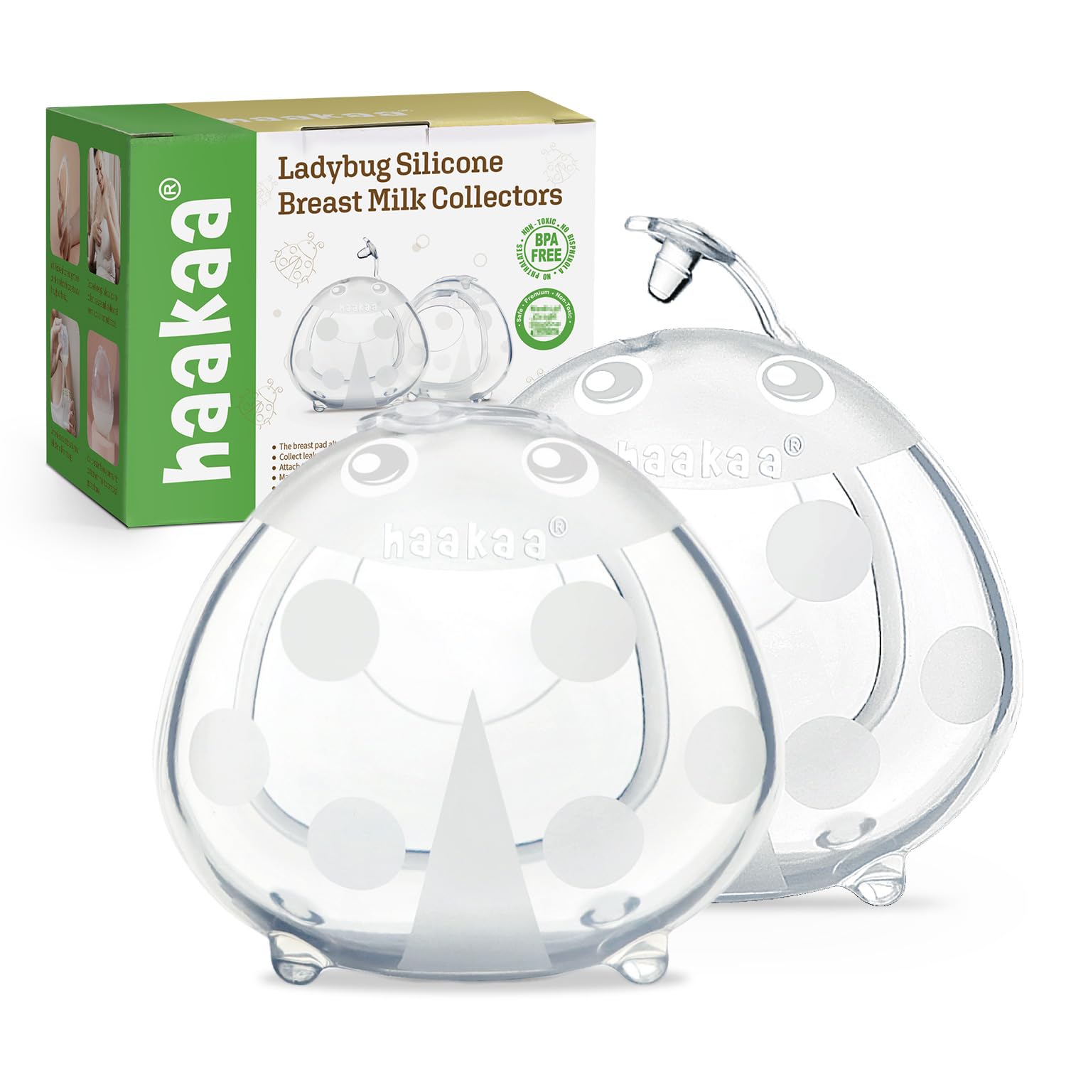 Foto 2 pulgar | Colector de Leche Materna de Silicona Haakaa Ladybug 40 ml 2 Unidades - Venta Internacional