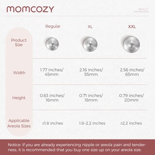 Foto 2 | Vasos de Lactancia Momcozy Plateados Diseño sin Agujeros - Venta Internacional