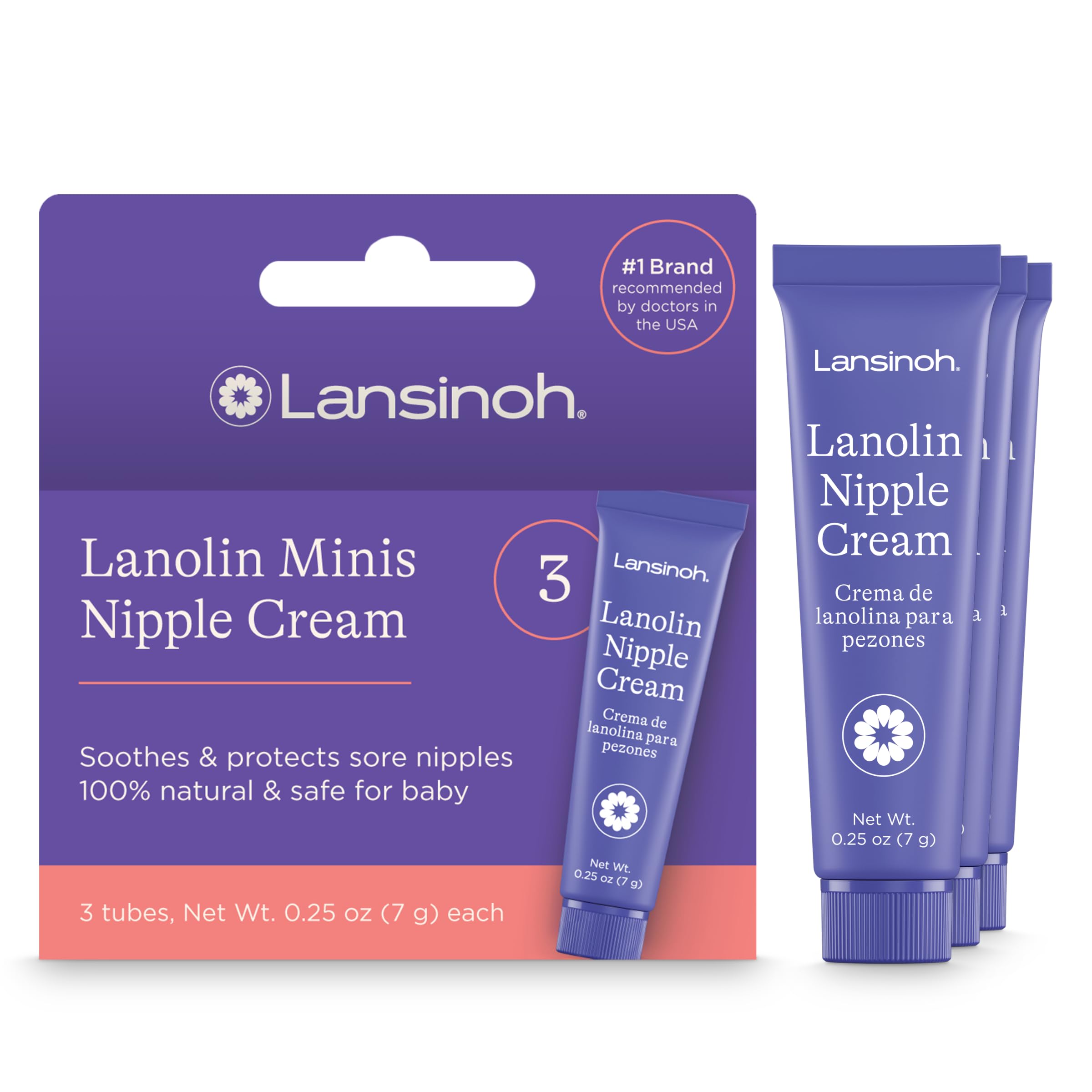 Foto 2 pulgar | Crema Para Pezones Lansinoh Lanolin Segura Para Amamantar, 3 X 7 Ml - Venta Internacional.