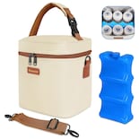 Bolsa Enfriadora De Leche Materna Mancro Con Bolsa De Hielo De 8,5 L, Color Beige - Venta Internacional.
