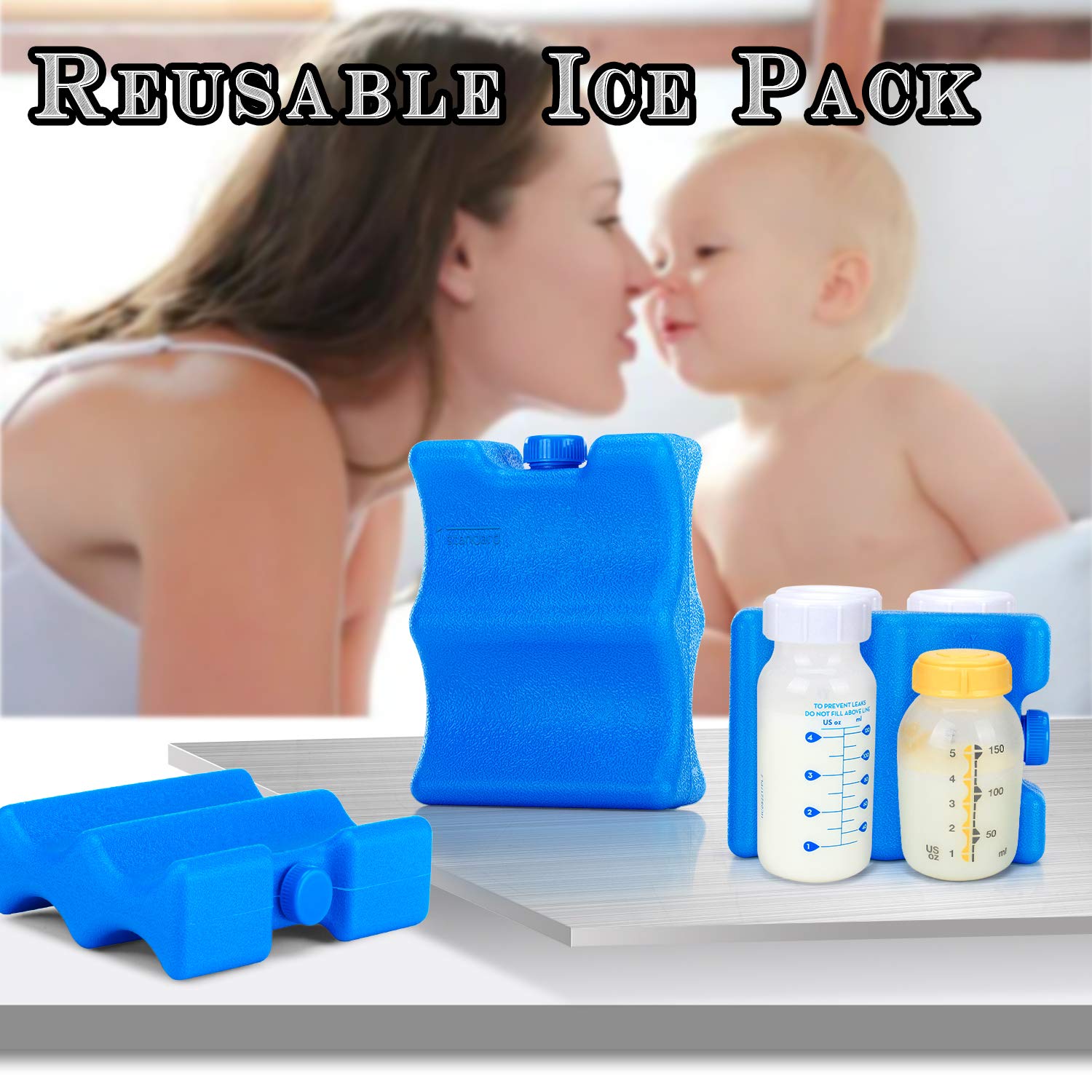 Foto 6 | Paquete De Hielo Para Leche Materna Teamoy, Paquete De 2 Para Almacenamiento Sin Bpa - Venta Internacional.